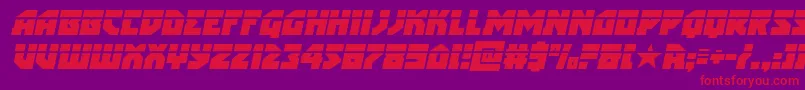 arcticguardianlaserital Font – Red Fonts on Purple Background