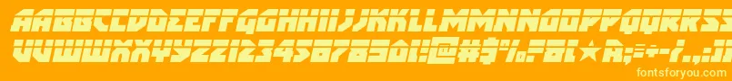 arcticguardianlaserital Font – Yellow Fonts on Orange Background