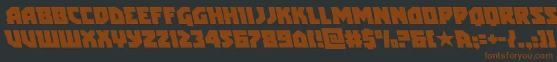 Шрифт arcticguardianleft – коричневые шрифты на чёрном фоне