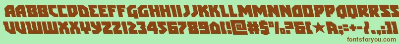 arcticguardianleft Font – Brown Fonts on Green Background