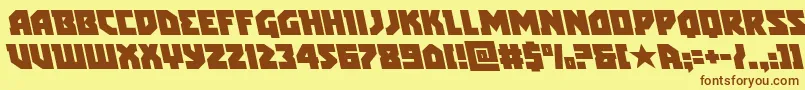 arcticguardianleft Font – Brown Fonts on Yellow Background