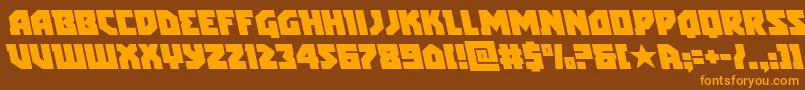 arcticguardianleft Font – Orange Fonts on Brown Background