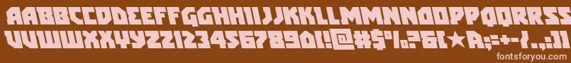 arcticguardianleft Font – Pink Fonts on Brown Background