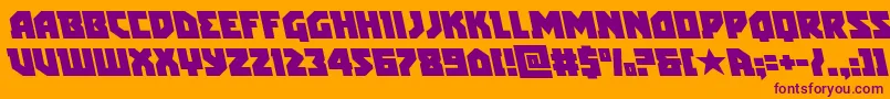 arcticguardianleft Font – Purple Fonts on Orange Background