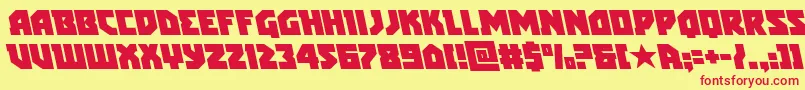 arcticguardianleft Font – Red Fonts on Yellow Background