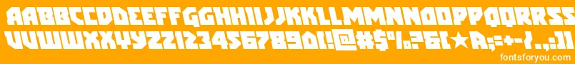 arcticguardianleft Font – White Fonts on Orange Background