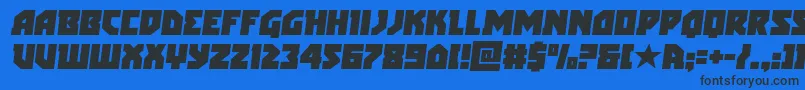 arcticguardiansemital Font – Black Fonts on Blue Background