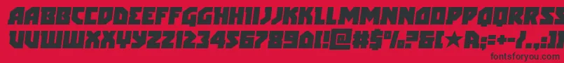 arcticguardiansemital Font – Black Fonts on Red Background