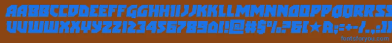 arcticguardiansemital Font – Blue Fonts on Brown Background