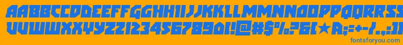 arcticguardiansemital Font – Blue Fonts on Orange Background