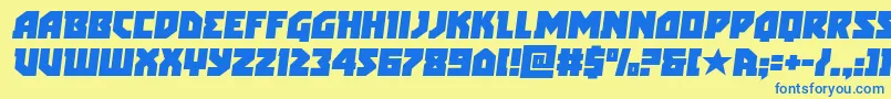 arcticguardiansemital Font – Blue Fonts on Yellow Background