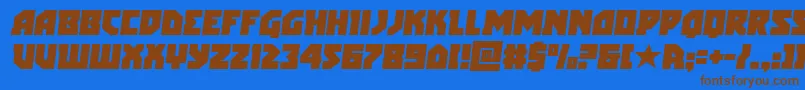 arcticguardiansemital Font – Brown Fonts on Blue Background
