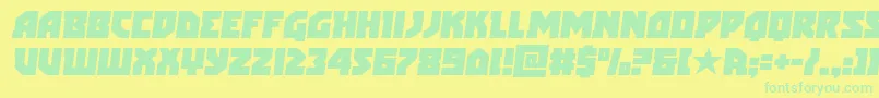 arcticguardiansemital Font – Green Fonts on Yellow Background