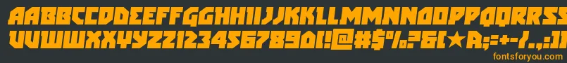 arcticguardiansemital Font – Orange Fonts on Black Background