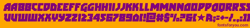 arcticguardiansemital Font – Purple Fonts on Orange Background
