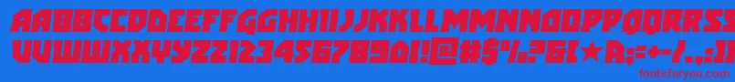フォントarcticguardiansemital – 赤い文字の青い背景