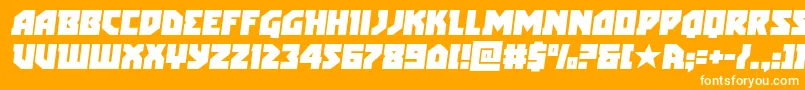 arcticguardiansemital Font – White Fonts on Orange Background