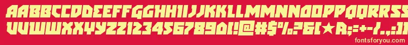 arcticguardiansemital Font – Yellow Fonts on Red Background