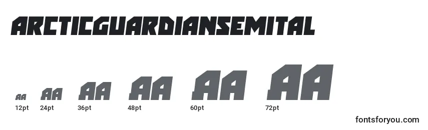 Arcticguardiansemital Font Sizes
