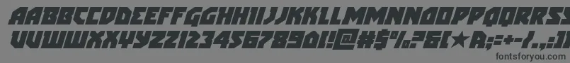 Шрифт arcticguardiansuperital – чёрные шрифты на сером фоне