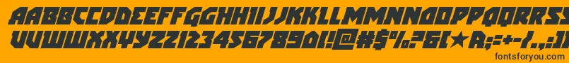 arcticguardiansuperital Font – Black Fonts on Orange Background