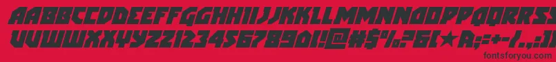 arcticguardiansuperital Font – Black Fonts on Red Background