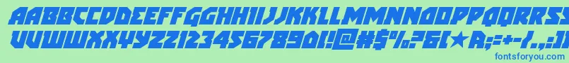 arcticguardiansuperital Font – Blue Fonts on Green Background