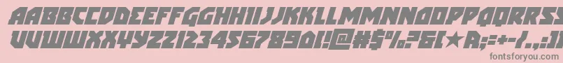 arcticguardiansuperital Font – Gray Fonts on Pink Background