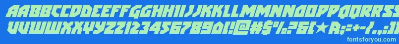 arcticguardiansuperital Font – Green Fonts on Blue Background