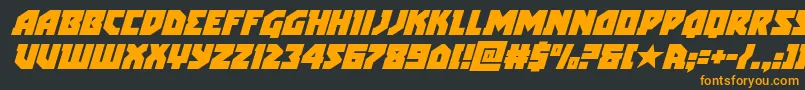 arcticguardiansuperital Font – Orange Fonts on Black Background