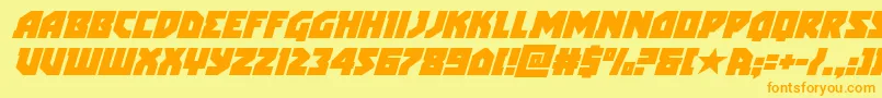 Saiba mais sobre a fonte arcticguardiansuperital Fonte arcticguardiansuperital – fontes laranjas em um fundo amarelo