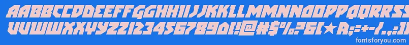 arcticguardiansuperital Font – Pink Fonts on Blue Background