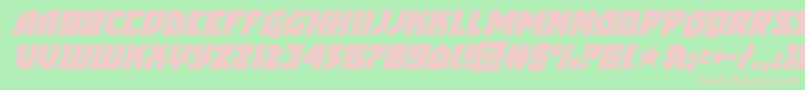 arcticguardiansuperital Font – Pink Fonts on Green Background