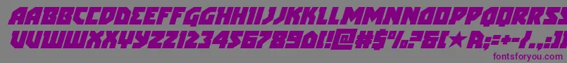 Шрифт arcticguardiansuperital – фиолетовые шрифты на сером фоне