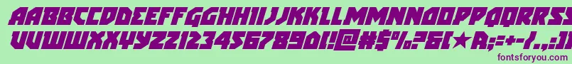 arcticguardiansuperital Font – Purple Fonts on Green Background