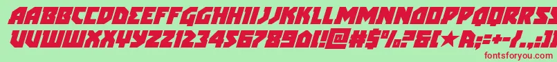 arcticguardiansuperital Font – Red Fonts on Green Background