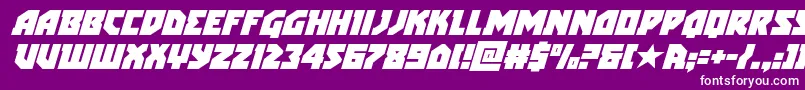 Więcej informacji o czcionce arcticguardiansuperital Czcionka arcticguardiansuperital – białe czcionki na fioletowym tle