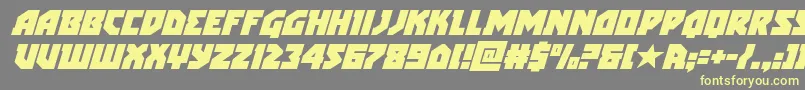 arcticguardiansuperital Font – Yellow Fonts on Gray Background