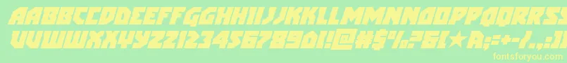 arcticguardiansuperital Font – Yellow Fonts on Green Background