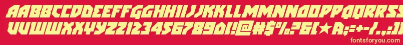 arcticguardiansuperital Font – Yellow Fonts on Red Background