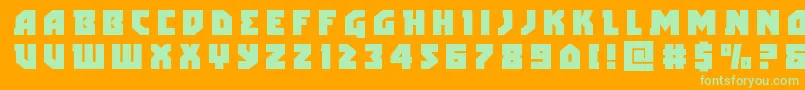 arcticguardiantitle Font – Green Fonts on Orange Background