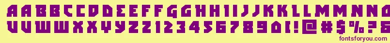 arcticguardiantitle Font – Purple Fonts on Yellow Background