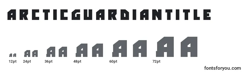 Размеры шрифта Arcticguardiantitle