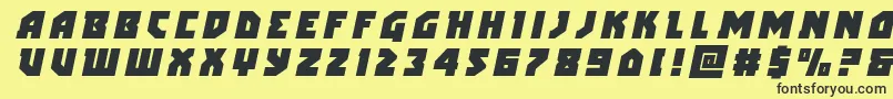 arcticguardiantitleital Font – Black Fonts on Yellow Background