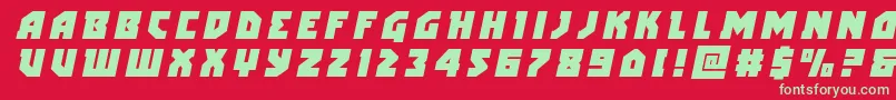 arcticguardiantitleital Font – Green Fonts on Red Background