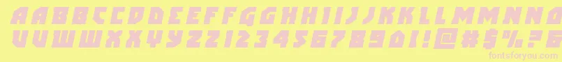 arcticguardiantitleital Font – Pink Fonts on Yellow Background