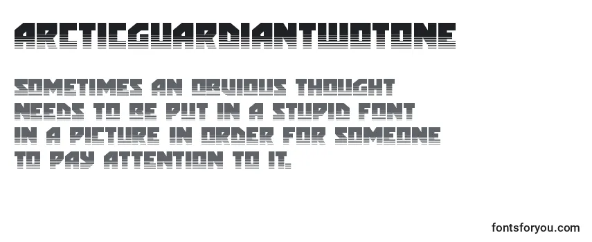 Review of the Arcticguardiantwotone Font