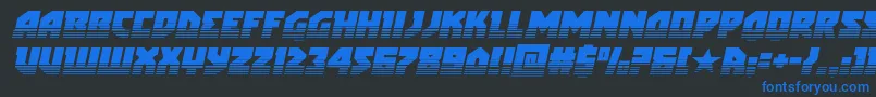 arcticguardiantwotoneital Font – Blue Fonts on Black Background