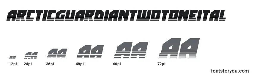Arcticguardiantwotoneital Font Sizes