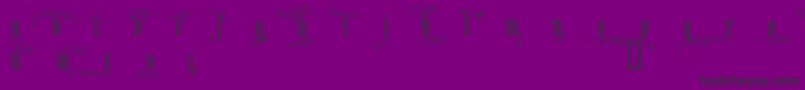 ARDED   -Schriftart – Schwarze Schriften auf violettem Hintergrund